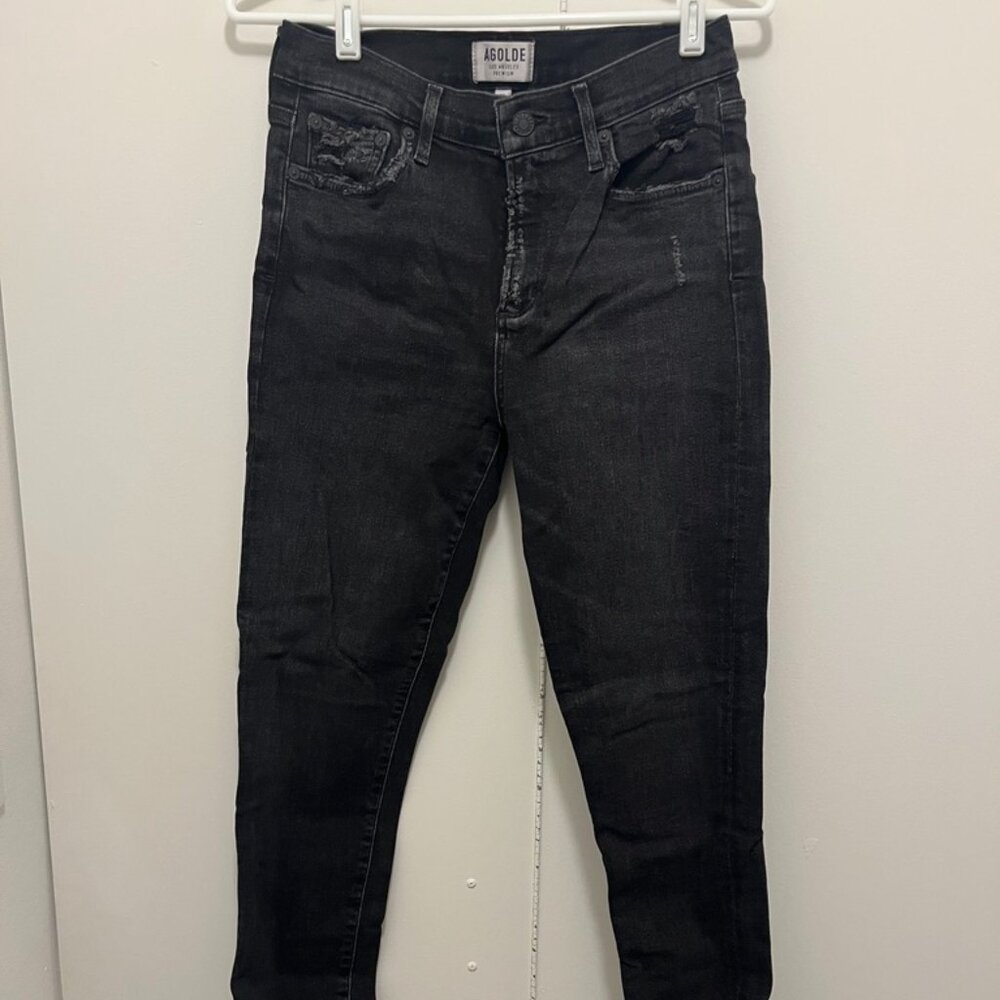 AGOLDE ripped black jeans